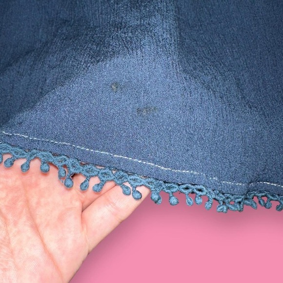 Aeropostale Boho Whimsigoth Crochet Fishnet Crinkle Halter Tank Top Size M - Picture 5 of 5